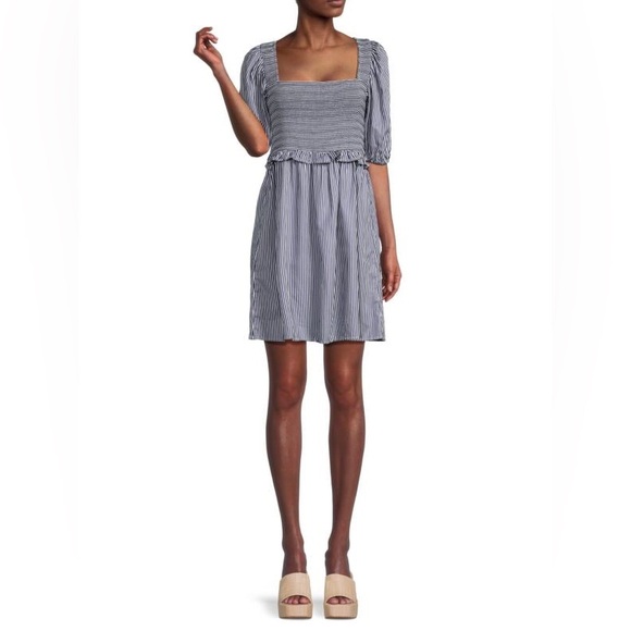 Nation LTD Dresses & Skirts - Nation LTD Striped Puff Sleeve Minidress - Size XS